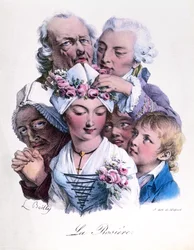 La jeune fille vertueuse couronnée de roses, vers 1825